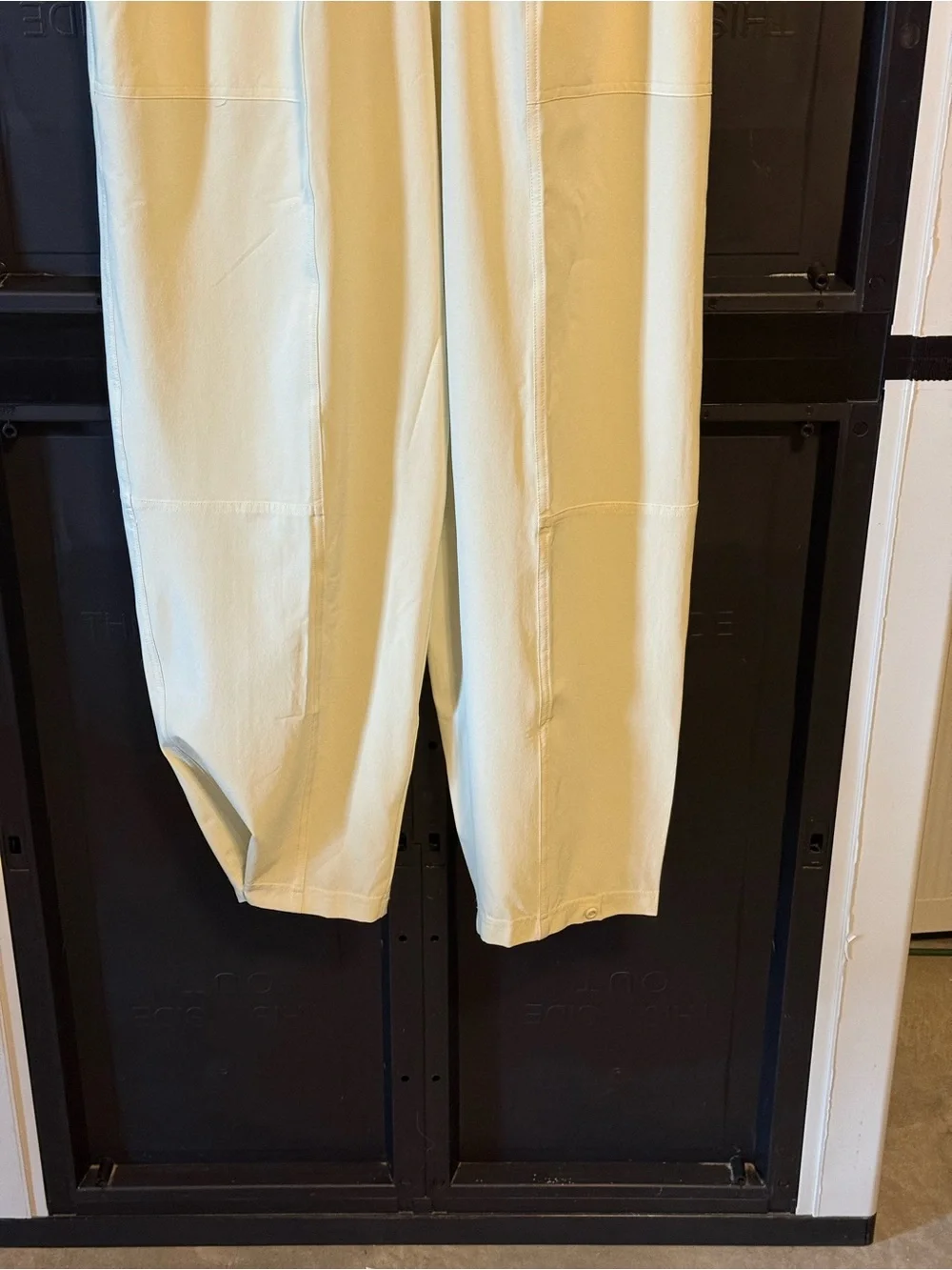 Calia Cream Drawstring Pants - Can be Worn Straight Leg or Fitted as Shown